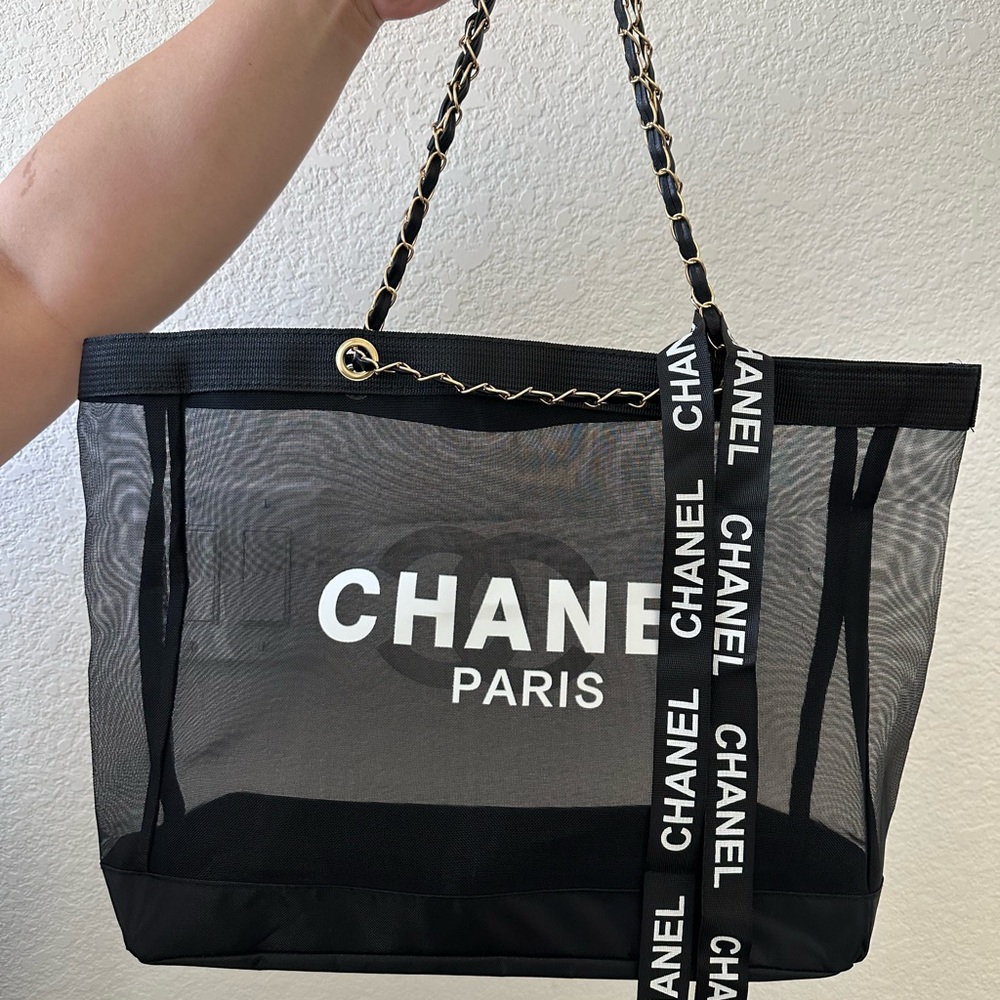 Black Mesh Tote